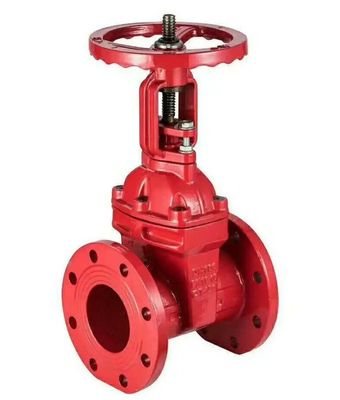 DN150 Valve manuelle de porte de lutte contre l'incendie à flanc en fer ductile pour le contrôle du débit d'eau