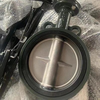 CF8 Plaque de fonte de fer 10K Manche manuelle fonctionnée DK Wafer Butterfly Valve