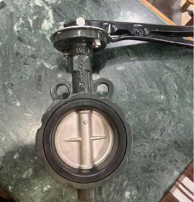 CF8 Plaque de fonte de fer 10K Manche manuelle fonctionnée DK Wafer Butterfly Valve