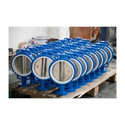 Valves papillons à rouleaux de gaufre conçues efficacement avec revêtement en caoutchouc PFA PTFE EPDM