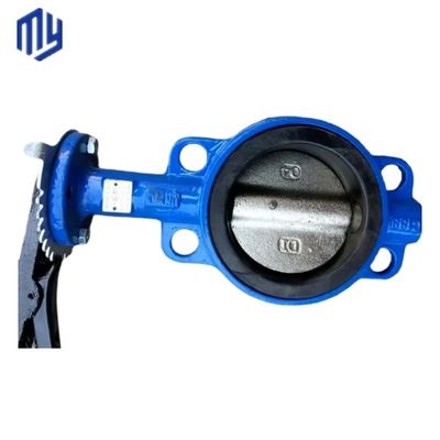 Matériau de la carrosserie de DI Souffle de siège Wafer Butterfly Valve avec actionneur pneumatique personnalisé