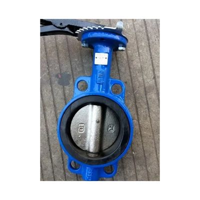 Performance lisse Pn16/10 Fer ductile EPDM Manche à levier assise Wafer Valve papillon