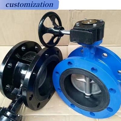 Valve à papillon à joint souple en fer pneumatique ductile supportée par OEM pour les supports gazeux