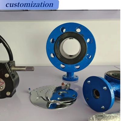 Valve à papillon à joint souple en fer pneumatique ductile supportée par OEM pour les supports gazeux