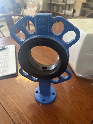 Ventilateur papillon manuel de service personnalisé pour type de plaquette à plaquette en fer ductile OEM