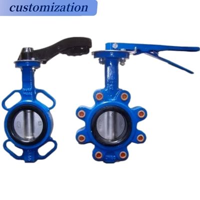 Ventilateurs à papillon hydraulique en fonte Extension de la tige de la flange en PVC Pneumatique 1 pouce Sanitaire