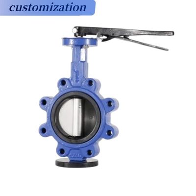 Ventilateur papillon à levier manuel polyvalent pour les supports gazeux et le fonctionnement des brides en fonte