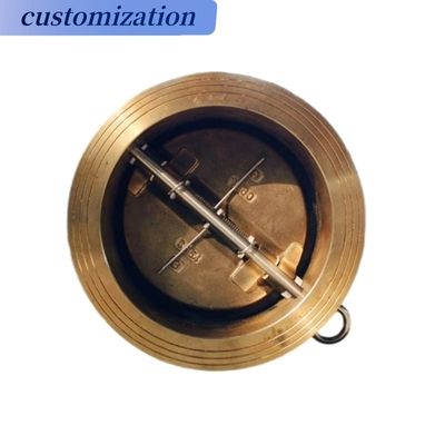Valve de contrôle à double plaque en acier inoxydable/fer forgé/acier forgé pour l'efficacité des supports gazeux