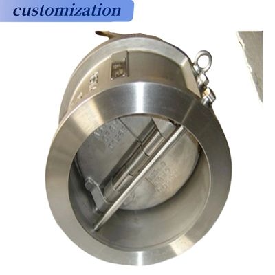 Valve de contrôle de type double plaque en acier inoxydable/fer forgé/acier forgé pour supports gazeux