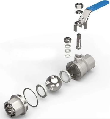 En fonction des spécifications 2PC soupape à bille en acier inoxydable pour mainine obstruction