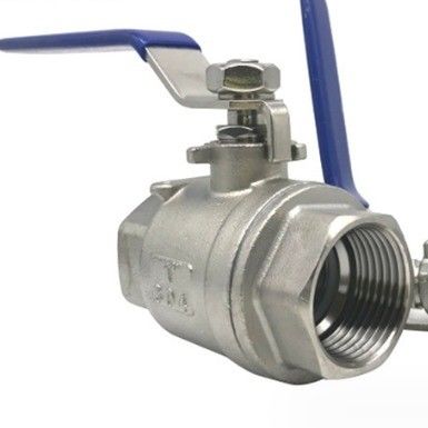 Gamme en acier général avec fil interne de verrouillage BSP NPT 2PC soupape à bille SS304 316