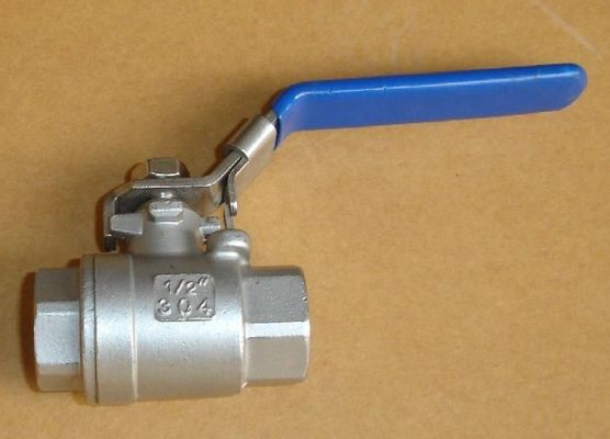 Gamme en acier général avec fil interne de verrouillage BSP NPT 2PC soupape à bille SS304 316