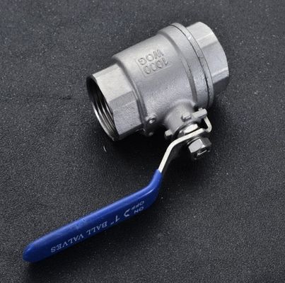 Gamme en acier général avec fil interne de verrouillage BSP NPT 2PC soupape à bille SS304 316