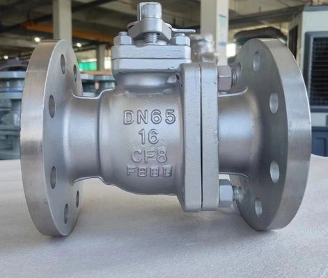 Pn16 DN65 CF8 soupape à bille en acier inoxydable avec service après-vente