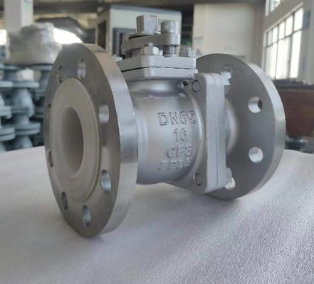 Pn16 DN65 CF8 soupape à bille en acier inoxydable avec service après-vente