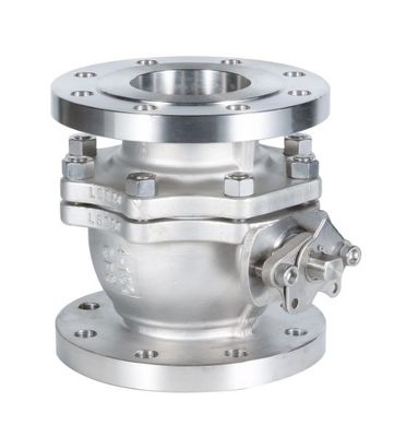 Dn15-200 WCB SS201 SS304 SS316 Valve pneumatique à bille d'eau à bride avec structure d'arrêt