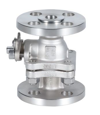Dn15-200 WCB SS201 SS304 SS316 Valve pneumatique à bille d'eau à bride avec structure d'arrêt