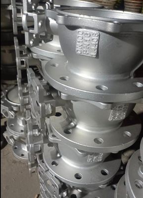 Dn15-200 WCB SS201 SS304 SS316 Valve pneumatique à bille d'eau à bride avec structure d'arrêt