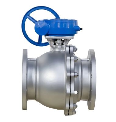 Dn15-200 WCB SS201 SS304 SS316 Valve pneumatique à bille d'eau à bride avec structure d'arrêt