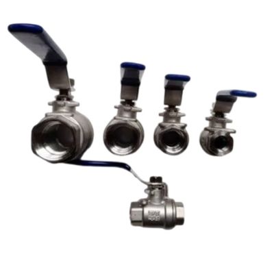 Ventilateur à bille flottant/trunnion Pn16 en acier inoxydable au carbone 2PC pour gaz, eau et pétrole industriel