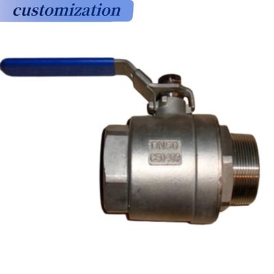 Ventilateur à bille flottant/trunnion Pn16 en acier inoxydable au carbone 2PC pour gaz, eau et pétrole industriel