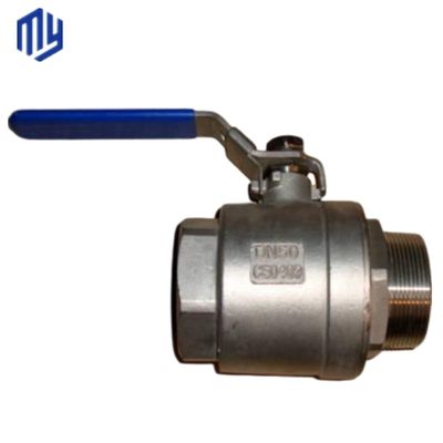 1000psi Bsp fil 1/2 " SS304/316L 2PCS soupape à bille en acier inoxydable pour le traitement de l'eau