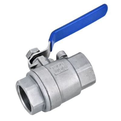 Valve à bille en acier inoxydable personnalisée 2PC Ss Valves industrielles filetées pour l'eau gazeuse
