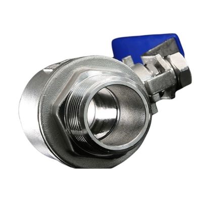 Valve à bille en acier inoxydable Pn10 personnalisée de 1/2" avec conception 2PCS et indice de pression PN10