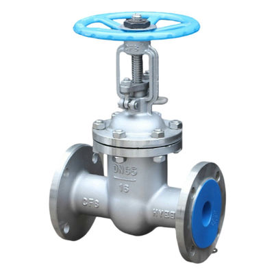 Média d'eau DN50-16P en acier inoxydable vanne de porte ouverte à tige avec bride standard chinoise