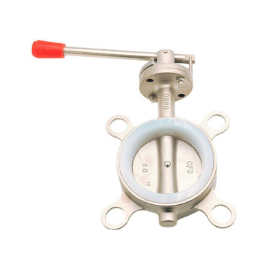 304 en acier inoxydable sanitaire D71X soupape manuelle de papillon pour un service personnalisé