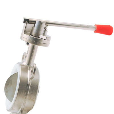 304 en acier inoxydable sanitaire D71X soupape manuelle de papillon pour un service personnalisé