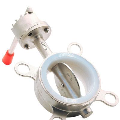 304 en acier inoxydable sanitaire D71X soupape manuelle de papillon pour un service personnalisé