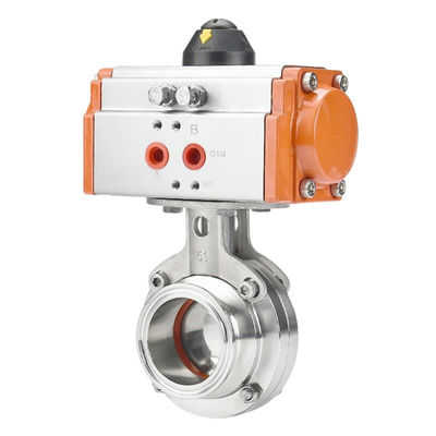 Fonctionnement manuel de la soupape pneumatique en acier inoxydable 304