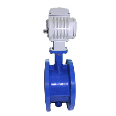 4 pouces de double bride ductile acier actionneur électrique soupape papillon pour les médias d'eau